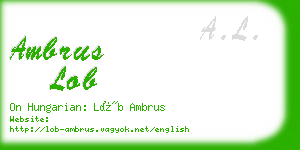ambrus lob business card
